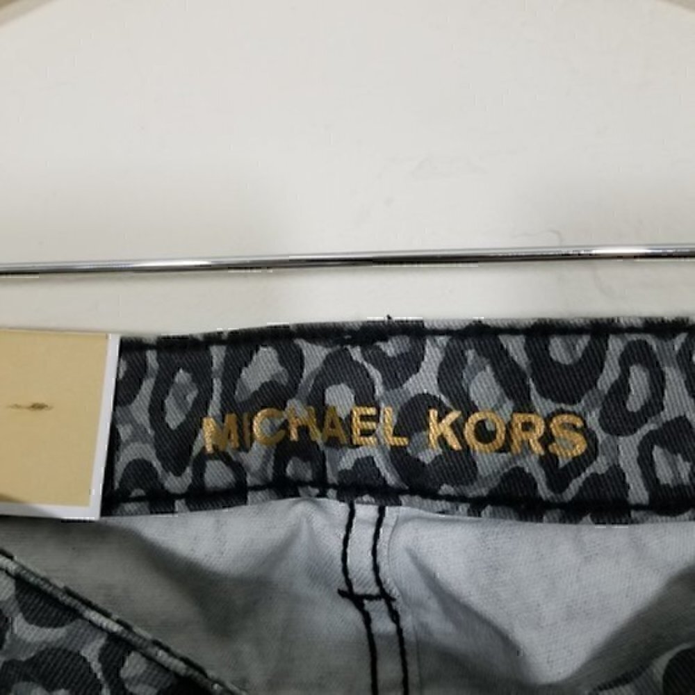 NWT Michael Kors Leopard Print Animal Print Izzy Skinny Mid Rise Size 0 - Picture 3 of 6